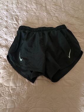 Nike Women’s Black Athletic Running Shorts with Reflective Swoosh